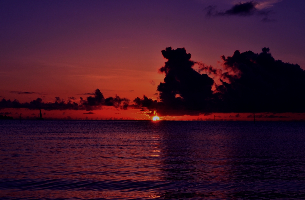 夕日 シークレットビーチ