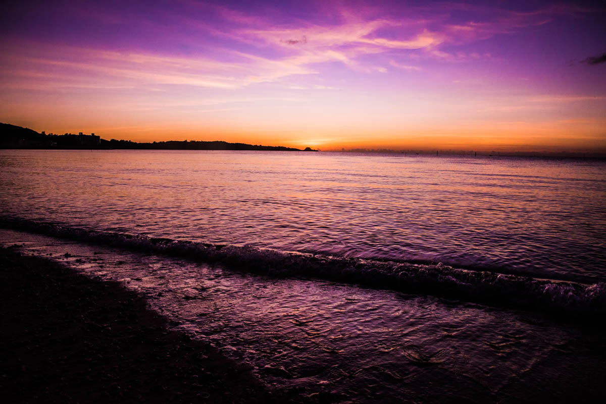 シークレットビーチの夕日