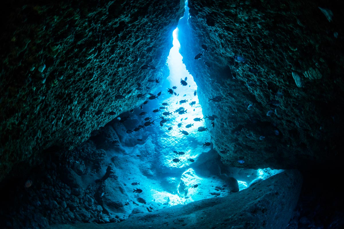 コウリ残波の水中洞窟