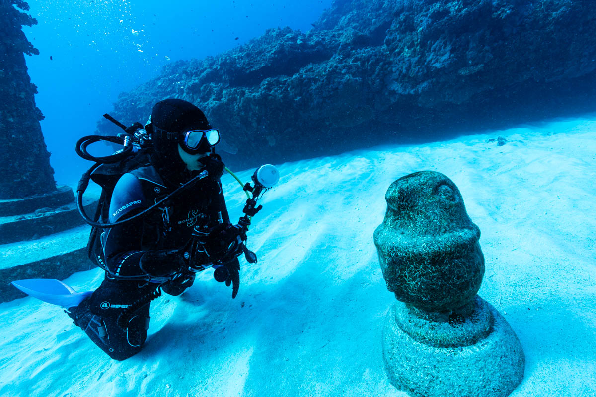 【海中宮殿】海の守り神「かりゆしくん」