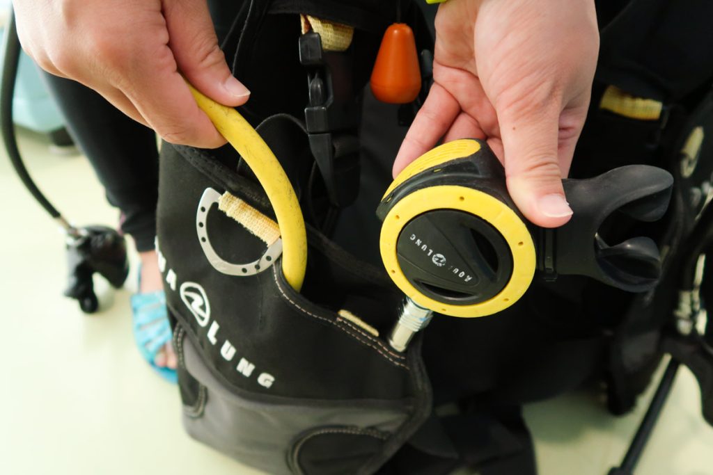 バディの予備の空気源(オクトパス)