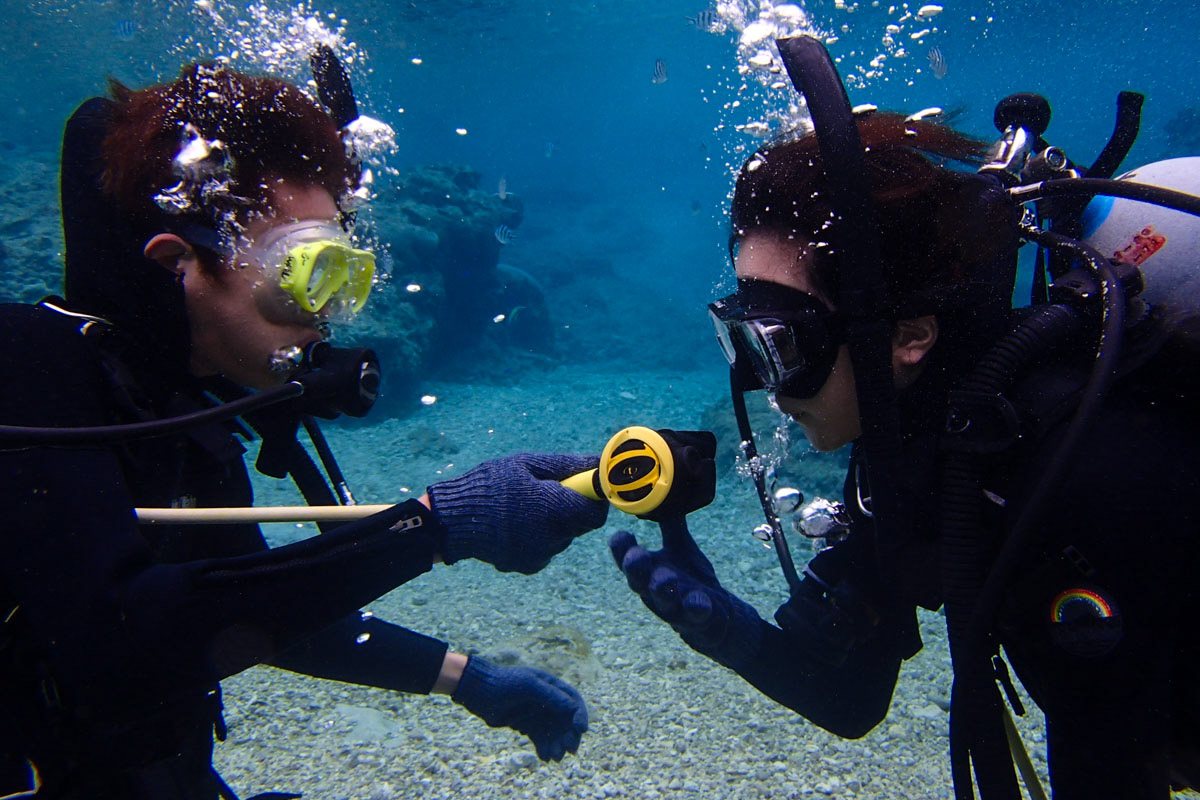 予備の空気源(オクトパス)の浮上