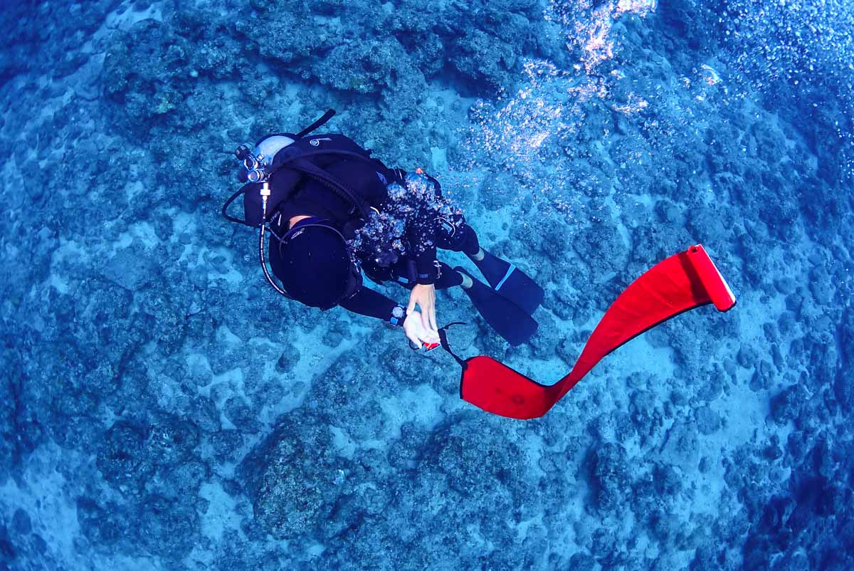 ダイビングで漂流したときに必須のシグナルフロート
